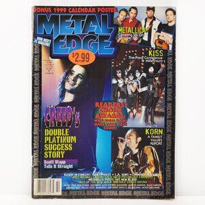 Metal Edge Magazine Vintage 1999 Metallica Korn Marilyn Manson KISS w/ Calendar